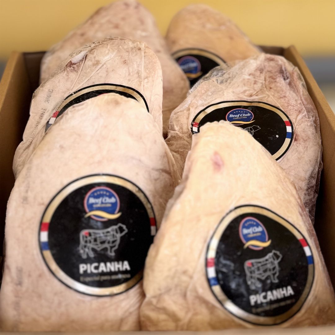 1cx de picanha em media 10kg