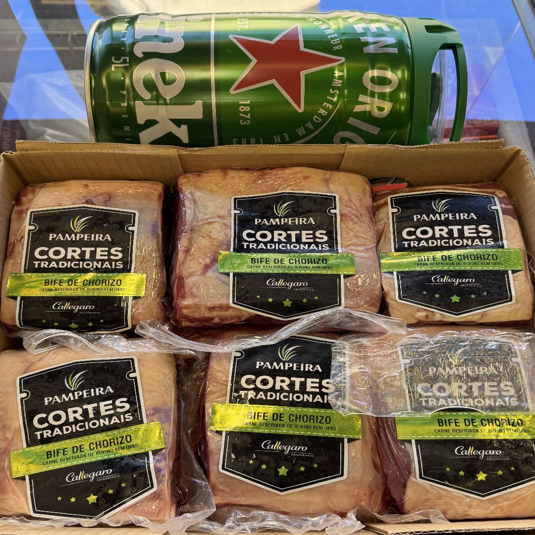 Cx de chorizo mais barril