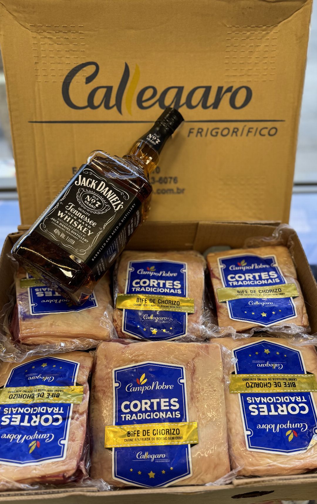 10kg de chorizo mais Jack Daniels